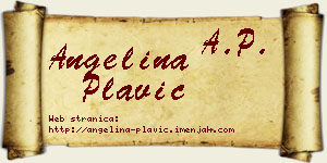 Angelina Plavić vizit kartica